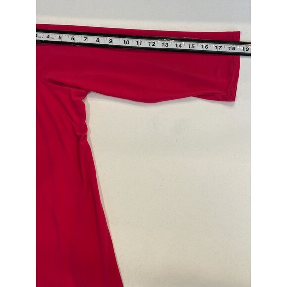 Ellen Weaver Top Womens 3/4 Sleeve Plus Size 2X Shirt Pink Fuchsia Stretch Work - Picture 11 of 13